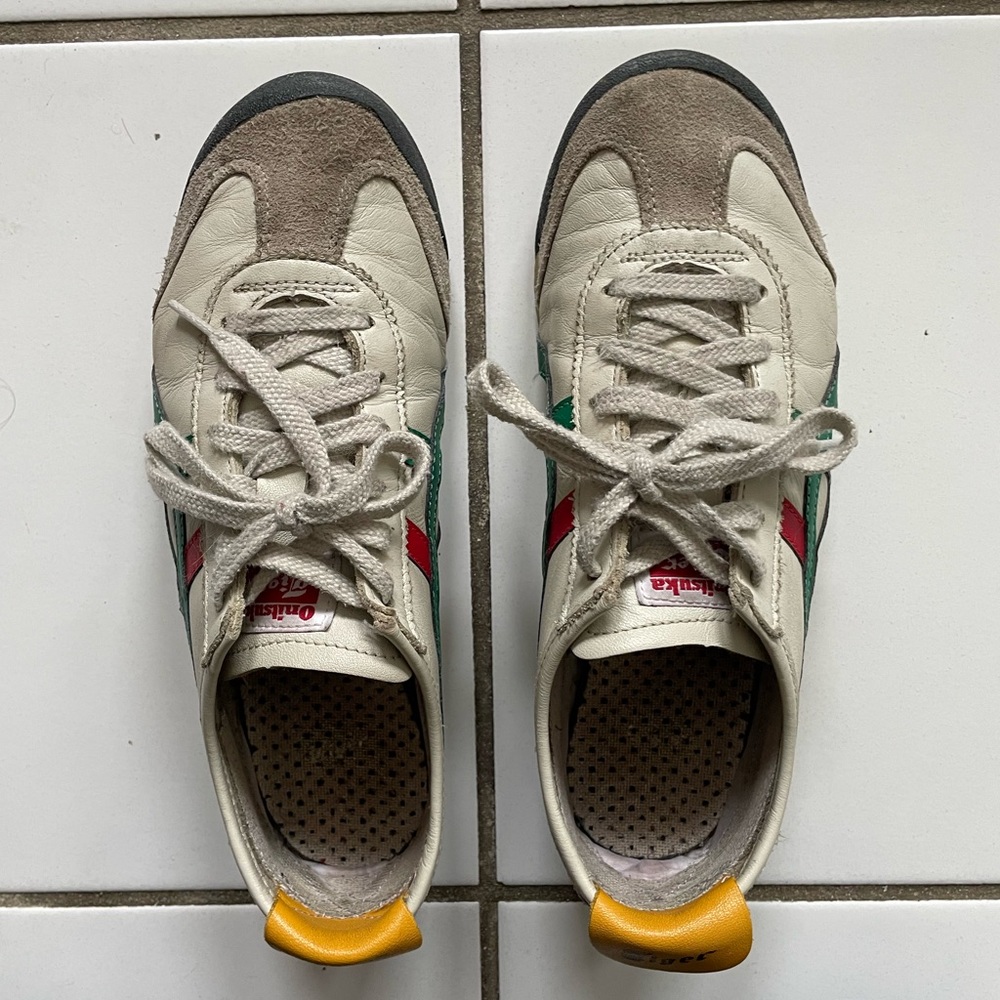 Onitsuka Tiger Mexico 66 in Birch Green Red Yellow